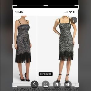 Brand New Sleeveless Gatsby Dress with all over sequins and beading